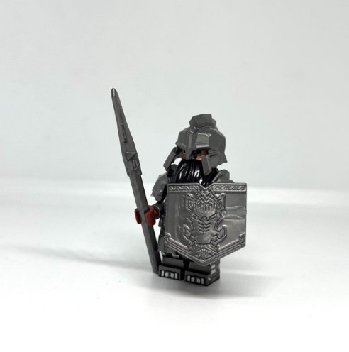 Armored Dwarf Soldier with Spear Lord of the Rings Minifigure Semut Toys