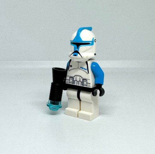 Retro Phase 1 Clone Trooper Star Wars ATOC Clone Lieutenant (Blue) Minifigure Semut Toys