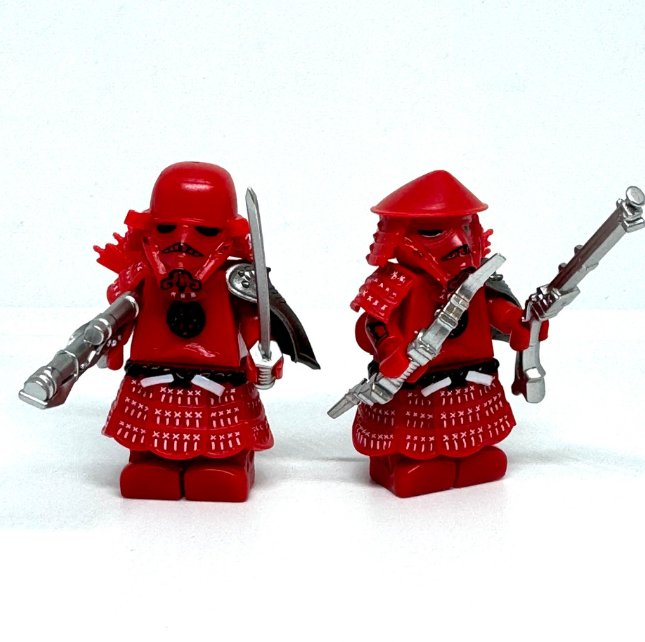 Samurai x Star Wars Japan Style Minifigures Stormtroopers (Red) Minifigure Semut Toys