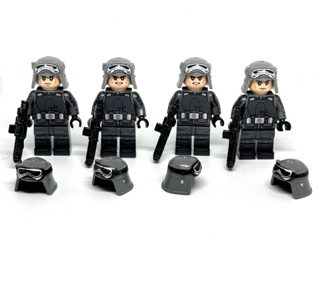 4x Imperial Army Troopers and Security Officers Star Wars Andor (Black) Minifigure Semut Toys
