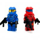 Copy of Halo Spartan Minifigures Space Soldier Marines Blue/Red Minifigure Semut Toys