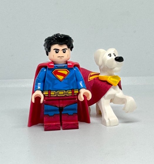 Superman Minifigure with Dog Superhero DC Comics Minifigure Semut Toys
