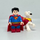 Superman Minifigure with Dog Superhero DC Comics Minifigure Semut Toys