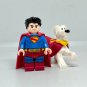 Superman Minifigure with Dog Superhero DC Comics Minifigure Semut Toys