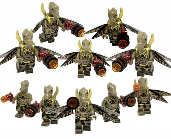 x10 Geonosian Warrior Minifigures Star Wars Attack of the Clones Minifigure Semut Toys
