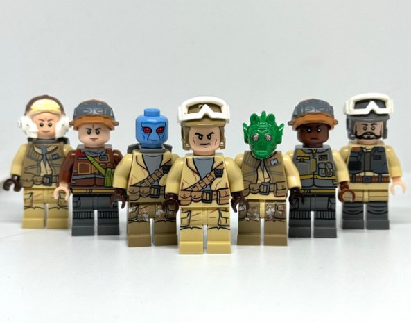Rebel Army Battle Pack 7 Figures Rodian Duros Rebel Soldiers Minifigure Semut Toys