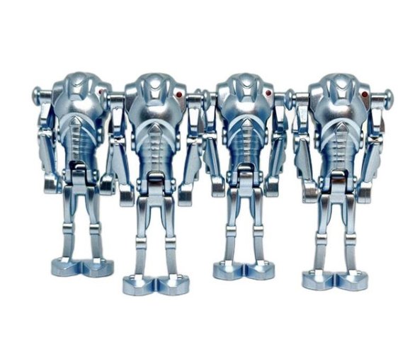 Chromed Blue Super Battle Droid Minifigure Semut Toys
