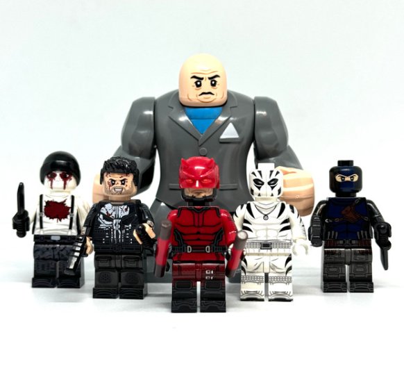Daedevil Born Again Minifigure Set of 6 Marvel Superheros Kingpin Punisher Minifigure Semut Toys