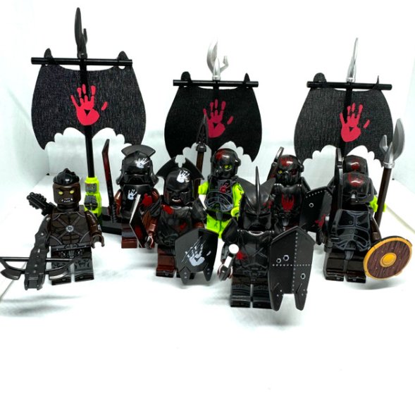 8 Uruk-hai Warrior Minifigures Lord of the Rings Minifigure Semut Toys