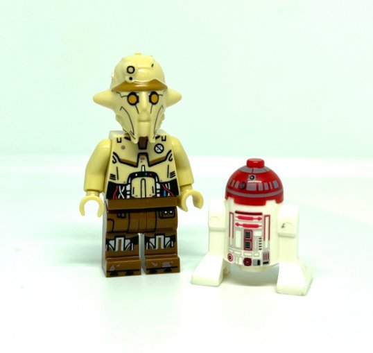 Professor Huyang Jedi Lightsaber Training Droid Tan with R4-D4 Astromech Minifigure Semut Toys