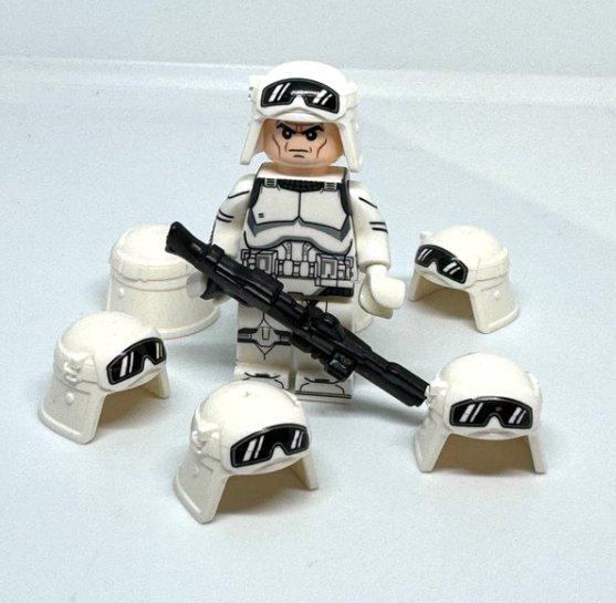 Imperial Army Helmets for Empire Mud Troopers AT-ST Drivers (White) Minifigure Semut Toys
