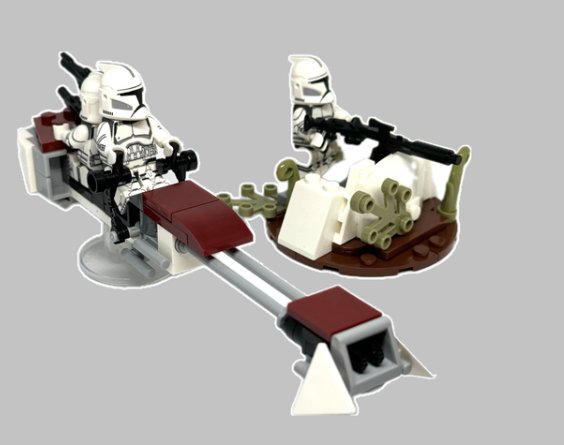 Sameucami Battle Pack Star Wars Barc Speeder and Clone Trooper Minifigure Semut Toys