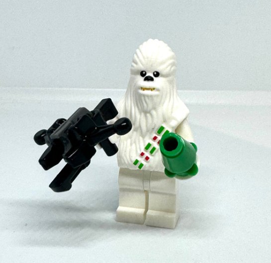 White Chewbacca Holiday Wookie Minifigure Minifigure Semut Toys