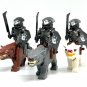 Uruk-Hai on Warg Mounts Lord of the Rings Wolf Orcs Set 3 Uruk-Hai 3 Wargs Minifigure Semut Toys