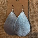 Silver large teardrop