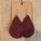 Large red embossed teardrop