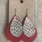 Double layer, red and gold snake skin