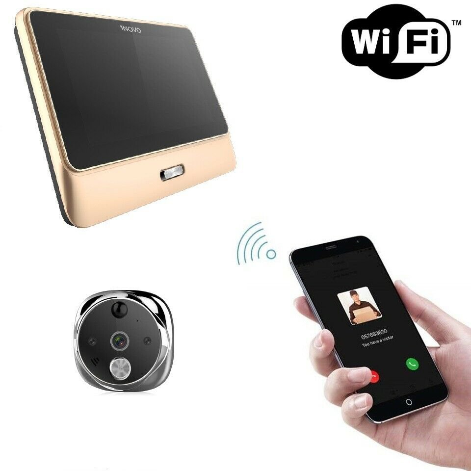 Digital Door Viewer Wireless WiFi Video Doorbell Security Camera Visual DoorBell