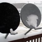 Black UNIVERSAL SATELLITE DISH COVER BY DISH HOODIE