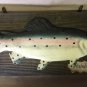 Vintage Nautical Rainbow Trout Fish Wall Hanging Art Handmade Wood Carved Art