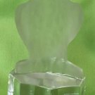 1985 Goebel Frosted Lead Crystal Owl Figurine Paperweight Clear Base Germany