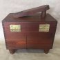 ANTIQUE VINTAGE WOODEN SHOE SHINE BOX POLAND