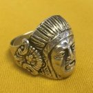 ANTIQUE RING STERLING SILVER NAVAJO NATIVE AMERICAN INDIAN  Sz 6.75 ADJUSTABLE