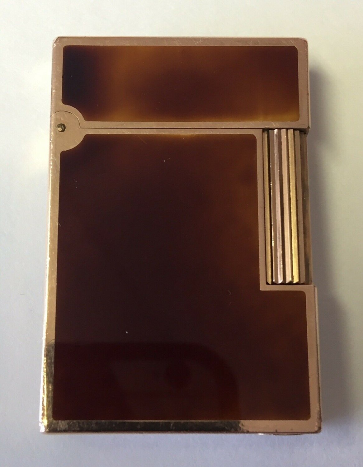 VINTAGE ST DUPONT CIGARETTE LIGHTER PARIS FRANCE 18K GOLD FILLED LAQUE