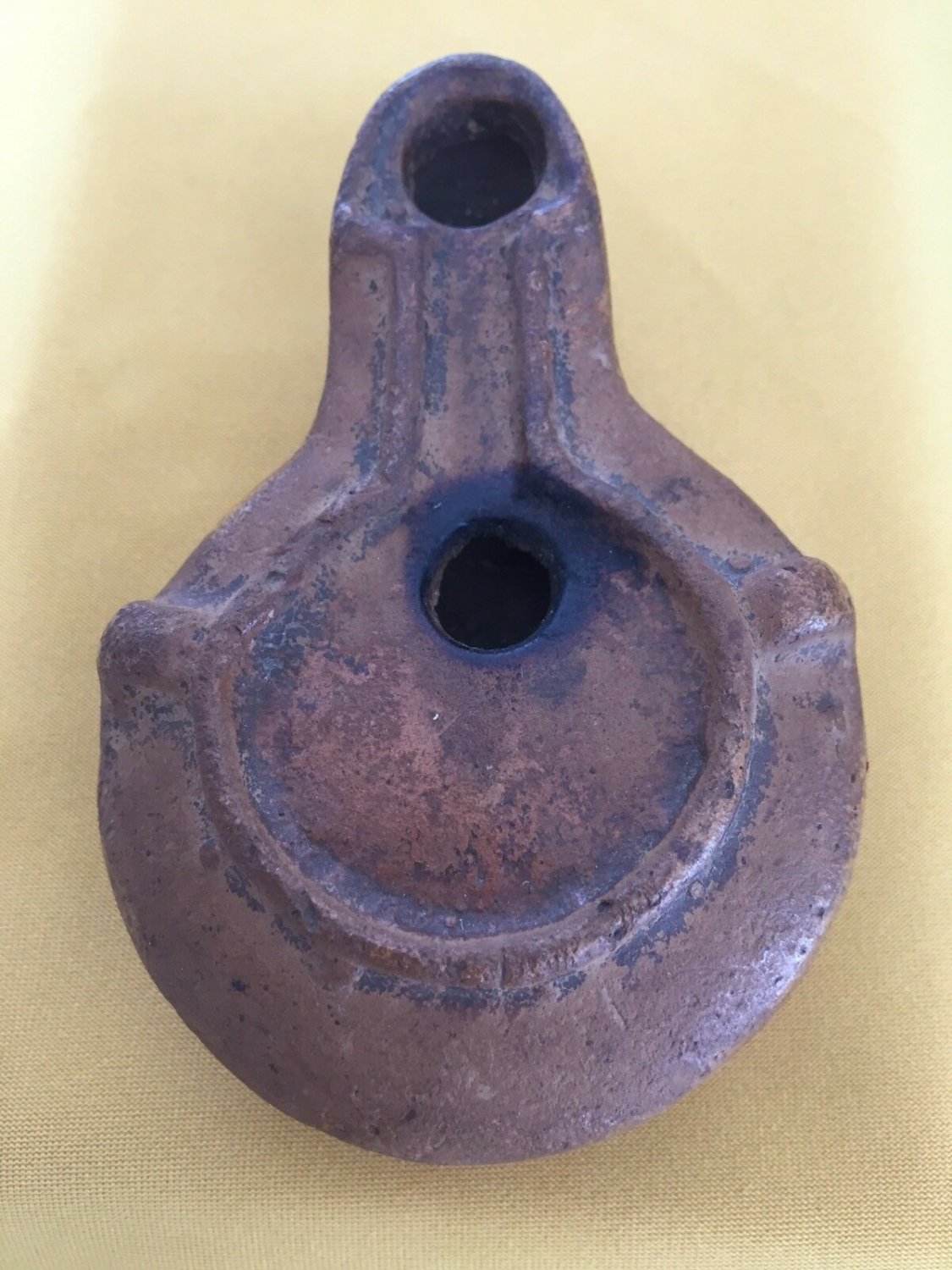 Ancient Roman Terracotta Oil Lamp 200 Bc Pax Marked Original
