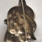 ANTIQUE WOMEN BROOCH PIN FACE STERLING SILVER  925 VERMEIL GOLD PLATE  ART DECO