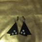 VINTAGE BILL SCHIFFER NY BRACELET EARRINGS NECKLACE SET BLACK RESIN CRYSTALS ‘84