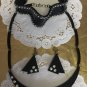 VINTAGE BILL SCHIFFER NY BRACELET EARRINGS NECKLACE SET BLACK RESIN CRYSTALS ‘84
