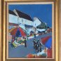 VINTAGE PIERRE GERARD LANGLOIS ABSTRACT PAINTING OIL ON CANVAS FRENCH FINE ART