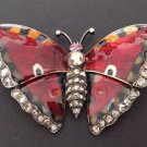 Antique  Faberge Victor Mayer European Cut Diamonds 18K Yellow Butterfly Brooch