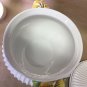 Antique Majolica White Glazed Porcelain Italy Soup Bowl With Spoon