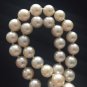 ANTIQUE NATURAL PEARL NECKLACE ROSE CUT DIAMOND 14K GOLD SILVER VICTORIAN 1880s