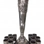 ANTIQUE FABERGE WINE HORN FORM URN 12 BEAKERS SET 84 SILVER RUSSIAN 1890s