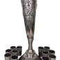 ANTIQUE FABERGE WINE HORN FORM URN 12 BEAKERS SET 84 SILVER RUSSIAN 1890s