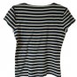 Ralph Lauren Blue and White Striped T-Shirt - Women's Size L, Short Sleeve