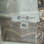 Cover Charge Peacock Blue Leopard Brown Kimono XL Long Sleeve Blouse