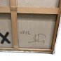 J. I.G. Vintage Abstract Oil on Canvas Painting Snow Black White 39in x 39 in