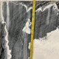 J. I.G. Vintage Abstract Oil on Canvas Painting Snow Black White 39in x 39 in