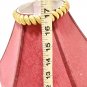 Carved Wood Red Fabric Table Lamp with Unique Lighting