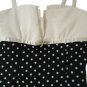 Handmade Polka Dot Black and White Top with Rhinestones Sleeveless - Size S