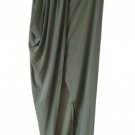 Win Win Apparel Olive Green Wrap Midi Skirt (Size S)