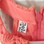 Bolaiya Orange Sleeveless Lace Flowers Mini Dress Size M