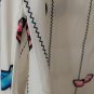 White Butterflies Maxi Dress with Pockets Size L