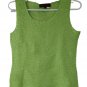 Pleats Collection Women's Light Green Tank Top Sleeveless T-shirt Size L