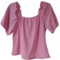 Melograno Rico Women's Pink Top Short Sleeve T-shirt Size M Round Neck