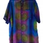 Rima Beachwear Men's Short Sleeve Indigo Sun Shirt Size L